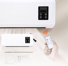 2-in-1 Wall-Mounted Electric Heater & Air Conditioner – Remote Control | German Engineered